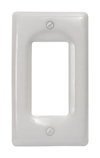 Amerelle  Allena  White  1 gang Ceramic  Rocker  Wall Plate  1 pk