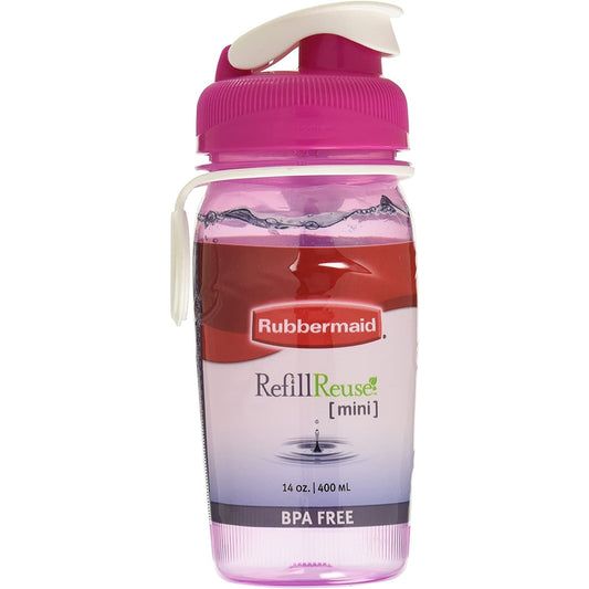 Rubbermaid Assorted Color BPA-Free Plastic Premium Chug Design Water Bottle 14 oz. Capacity