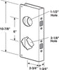 Prime-Line  9 in. H x 3.875 in. L Antique Brass  Brass  Lock and Door Reinforcer