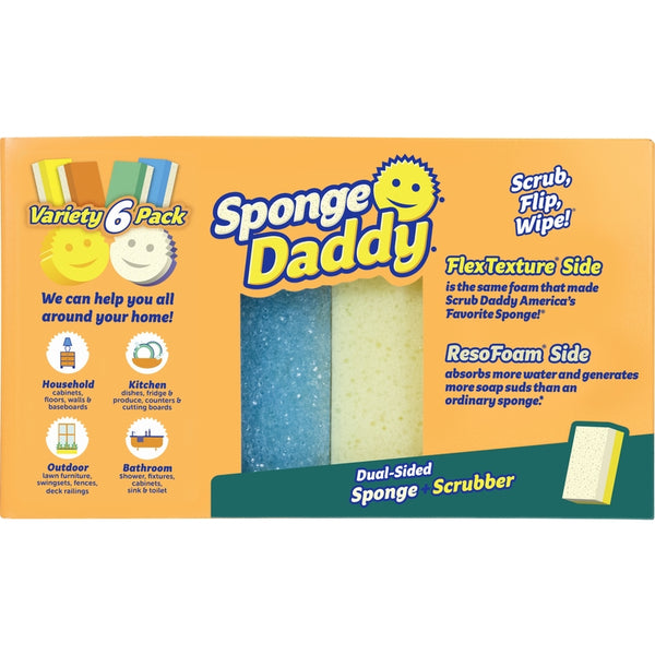 Set of (6) Scrub Daddy Puppy & Scrub Mommy Kitty Variety Sponges