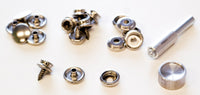 Lord & Hodge 1110 Brass Nickel Plated Screw Stud Snap Fastener Kit 6 Count