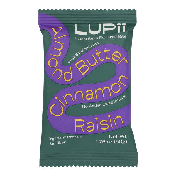 Lupii - Bite Prt Almond Butter Cinnamon Raison - Case of 12-1.76 OZ (Pack of 12)