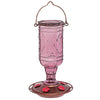 More Birds The Jewel Amethyst Hummingbird 20 oz Glass/Metal Bottle Bird Feeder 5 ports