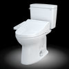 TOTO® Drake® WASHLET®+ Two-Piece Elongated 1.6 GPF Universal Height TORNADO FLUSH® Toilet with C2 Bidet Seat, Cotton White - MW7763074CSFG#01