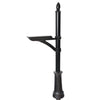 Architectural Mailboxes Hamilton 69.4 in. Powder Coated Black Aluminum/Steel Mailbox Post