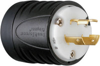 Locking Plug, 20-Amp, 125-Volt, Black/White