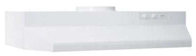 Ducted Range Hood, White, 2-Speed, 30-In.