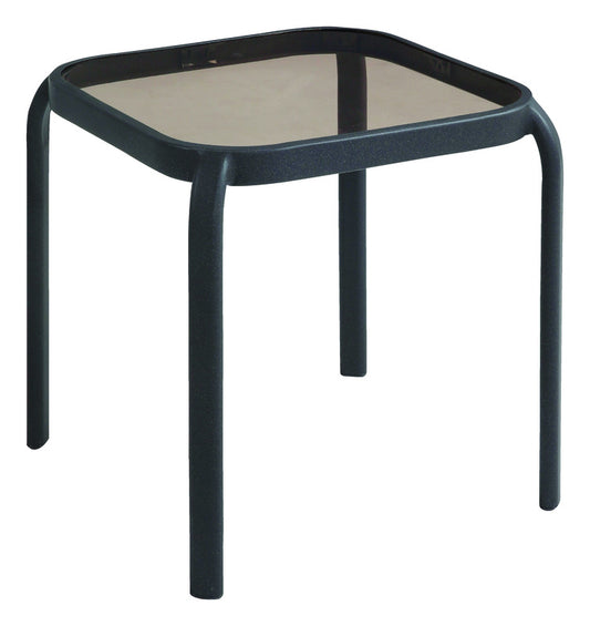 Living Accents  Kensington  Square  Brown  Glass  Side Table