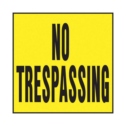Hy-Ko English No Trespassing Sign Plastic 11 in. H x 11 in. W (Pack of 20)
