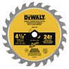 DeWalt 4-1/2 in. D X 3/8 in. Carbide Circular Saw Blade 24 teeth 1 pc