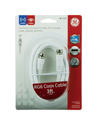 COAXIAL CABLE RG6 3'WHT