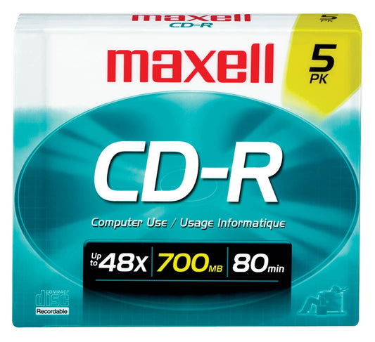 Maxell 648220 CD-R Disc 5 Count
