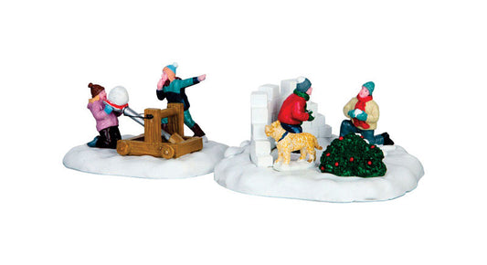 Lemax Snowball Surprise Village Accessory Multicolor Resin 2.05 in. 1 each (Pack of 12)