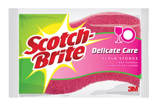 3M Scotch-Brite Delicate, Light Duty Sponge For Household 4.4 in. L 1 pk (Pack of 12)