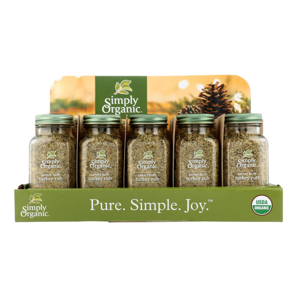 Simply Organic Turkey Rub - Case of 15 - 2.43 oz. (Pack of 15)