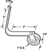 Prime-Line 1 in. D X 0.25 in. L Steel Spring Tension Roller Assembly 2 pk