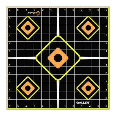 EZ See Grid Target, Adhesive, Black, 12-In., 5-Pk.