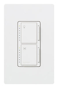 Lutron  Maestro  White  300 watts Dual Control  Dimmer Switch  1 pk