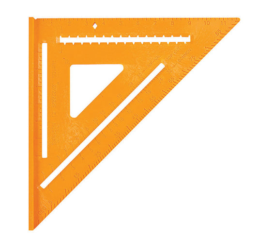 Swanson Plastic Orange Non-Adjustable Speed Square 12.25 L x 0.87 H x 12.25 W in.
