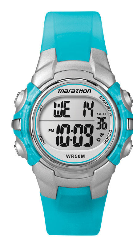 Timex Marathon Round Blue Resin Water-Resistant Women's Digital Sports Watch