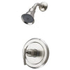 Ultra Faucets Sweep Collection 1-Handle Brushed Nickel Shower Faucet