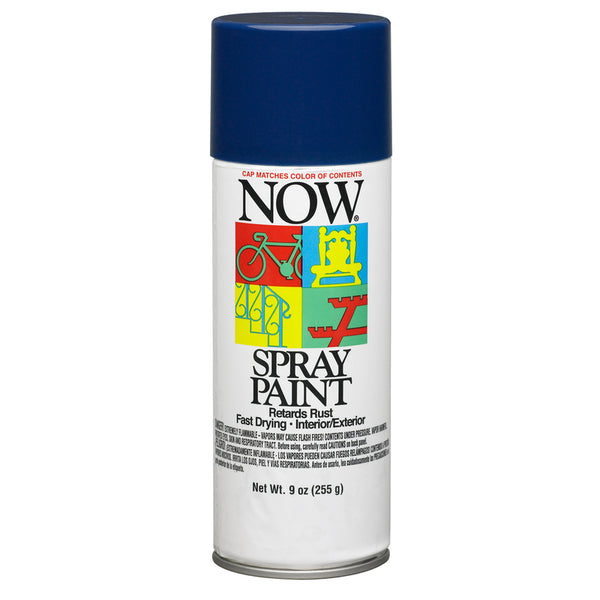 Pintura en aerosol azul real brillante Now, 9 oz (paquete de 6)