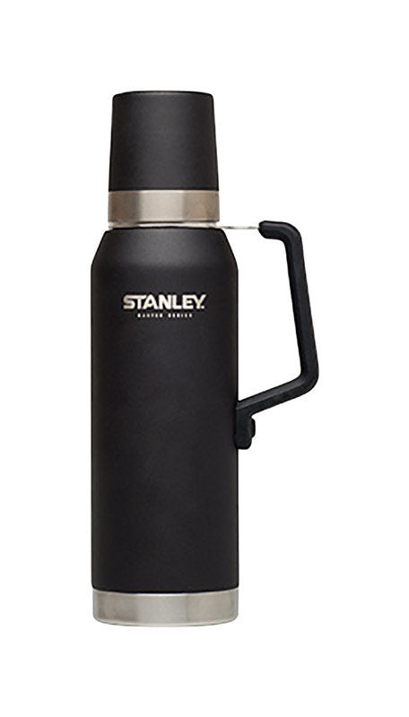 Stanley Stainless Steel Black Insulated BPA Free Dishwasher Safe Vacuum Bottle and Thermos 1.4 qt.