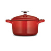10.5 oz Enameled Cast-Iron Series 1000 Covered Mini Cocotte - Gradated Red