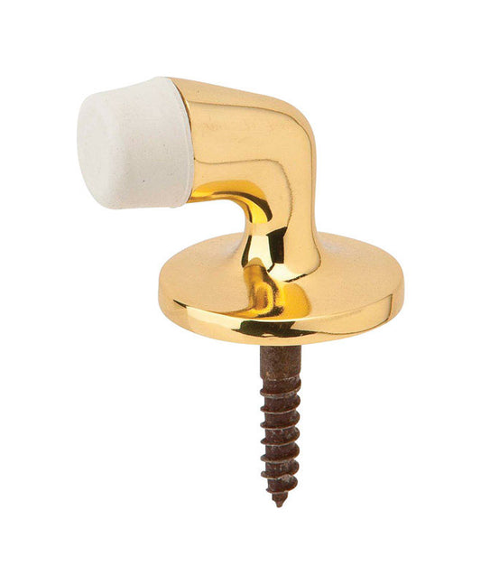 Ives by Schlage 1-5/16 in. H X 2-1/2 in. W X 1-1/4 in. L Brass Bright Brass Door Stop Mounts to floor (Pack of 10)