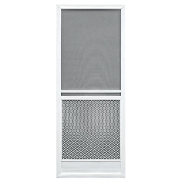 Precision 79-3/4 in. H X 32 in. W Capri White Steel Screen Door
