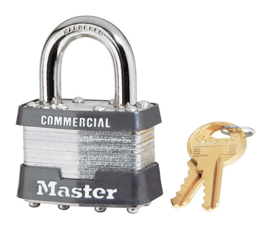 Master Lock 1-5/16 in. H X 1-3/4 in. W Steel Pin Tumbler Padlock 1 pk Keyed Alike