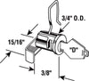 Prime-Line Brass Plated Steel Counter Clockwise Mailbox Lock