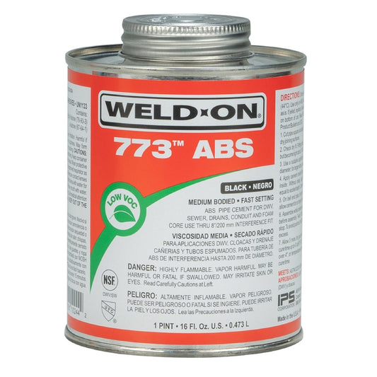Weld-On 773 Black Solvent Cement For ABS 16 oz