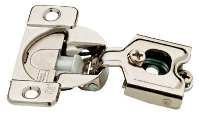 Cabinet Hinge, Soft-Close, 1/2-In. Partial Overlay, Nickel-Plated, 35mm, 10-Pk.