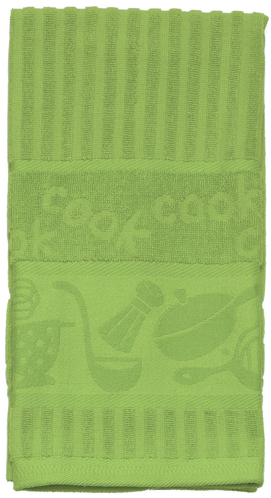 Kay Dee R0833 Lime Solid Jacquard Terry Towel (Pack of 6)