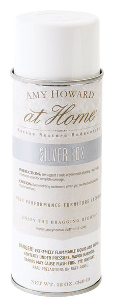 Pintura en aerosol brillante Silver Fox de Amy Howard at Home, 12 oz (paquete de 4)