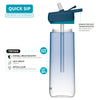Quokka Tritan Water Bottle Quick Sip Azurite 28 oz (830ml)