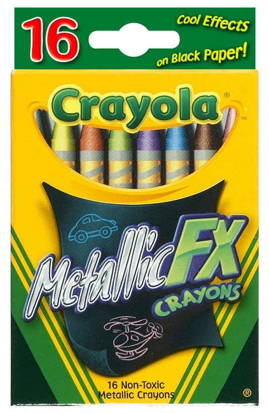 Crayola 52-8816 Metallic FX Crayons 16 Count                                                                                                          