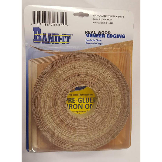 Band-It .030 in. X 7/8 in. W X 50 ft. L Mahogany Real Wood Veneer Edging
