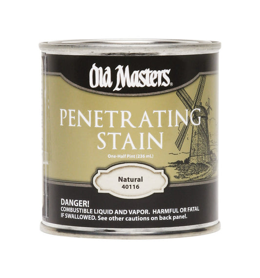 Old Masters  Semi-Transparent  Natural Tint Base  Oil-Based  Penetrating Stain  0.5 pt. (Pack of 6)