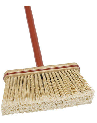 Upright Broom, Synthetic Bristles, 9-In.
