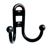 Amerock  2-3/4 in. L Bronze  Zinc  Small  Double Prong  Hook  1 pk