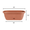 Bloem Llc Lwb1846 18 Terra Cotta Lucca Plastic Window Box (Pack of 6)