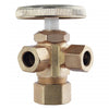 PlumbCraft 3/8 in. Compression in. X 3/8 in. Compression Brass 3-Way Valve