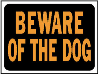 Hy-Ko English Beware of Dog Sign Plastic 9 in. H x 12 in. W (Pack of 10)