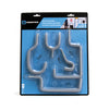 Crawford 8 in. L Vinyl Coated Gray Steel Assorted Hook 10 pk