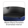 10 in Enameled Cast-Iron Series 1000 Skillet - Gradated Cobalt