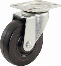 Rubber Wheel, Swivel Plate Caster, 4-In.