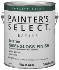 Basics Interior Paint, Semi-Gloss, Latex, Off-White, 1-Gallon (Pack of 4)