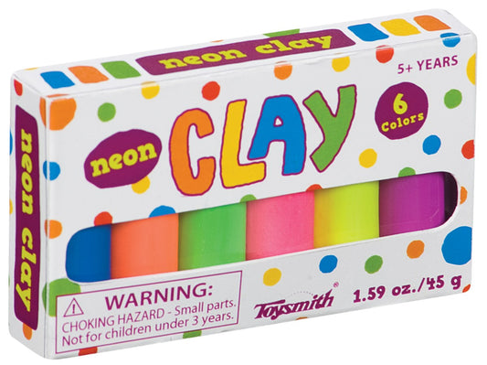 Toysmith 02408 1.5 Oz Neon Mini Clay Set 6 Count